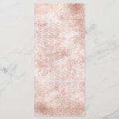 Roze Goudkleurige Succulenten Bruiloftsmenu Menu (Achterkant)