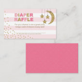 roze goudkoortsroze kleine ster diaper raffle informatiekaartje (Voorkant / Achterkant)