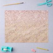 Roze goudluipaard afdrukken Blush Glitter Tissuepapier (Craft)