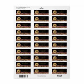 Roze goudluipaard cheetah print aangepast adres etiket (Full Sheet)