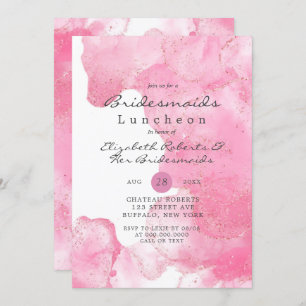 Roze goudmakreel Rook Bridesmaids Luncheon