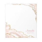 Roze goudmarmer - Elegant Notitieblok (Voorkant)