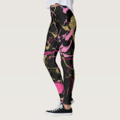 Roze goudmarmer Leggings (Links)