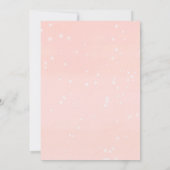 Roze goudmeisje Winter Virtueel baby shower Kaart (Achterkant)