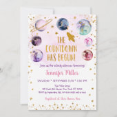 Roze goudmelkafbraak begint met Baby shower Kaart (Voorkant)