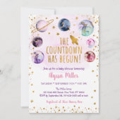 Roze goudmelkafbraak begint met Baby shower Kaart (Voorkant)