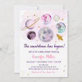 Roze goudmelkafbraak begint met Baby shower Kaart (Voorkant)