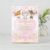 Roze goudmijn Baby shower per post Kaart (Staand voorkant)