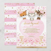 Roze goudmijn Baby shower per post Kaart (Voorkant / Achterkant)