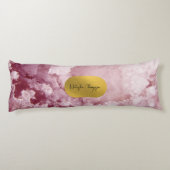 Roze goudolie Zee Kristallen Handtekening Lichaamskussen (Achterkant)