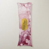 Roze goudolie Zee Kristallen Handtekening Lichaamskussen (Voorkant Verticaal)