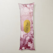 Roze goudolie Zee Kristallen Handtekening Lichaamskussen (Achterkant (Verticaal))