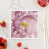 Roze goudolie Zee Kristallen Handtekening Servet (Insitu)