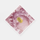 Roze goudolie Zee Kristallen Handtekening Servet (Hoek)