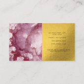 Roze goudolie Zee Kristallen Handtekening Visitekaartje (Achterkant)