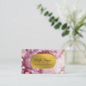 Roze goudolie Zee Kristallen Makeup Hair Nails Visitekaartje (Staand voorkant)