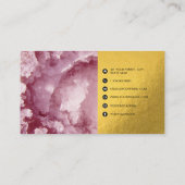 Roze goudolie Zee Kristallen Makeup Hair Nails Visitekaartje (Achterkant)