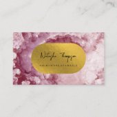 Roze goudolie Zee Kristallen Makeup Hair Nails Visitekaartje (Voorkant)