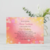 Roze goudoudere tienmeisjes verjaardag kaart (Staand voorkant)