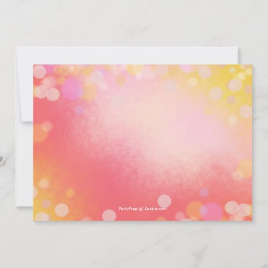 Roze goudoudere tienmeisjes verjaardag kaart (Achterkant)