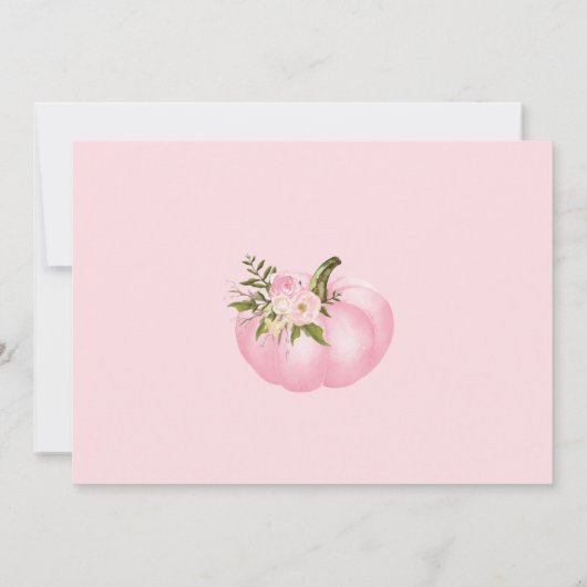 Roze goudpompoen 1e verjaardag Noite herfst Herfst Kaart (Achterkant)