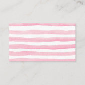 Roze goudpompoen Baby shower luieraffle Informatiekaartje (Achterkant)