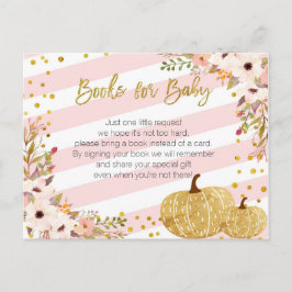 Roze goudpompoenen voor Baby Briefkaart