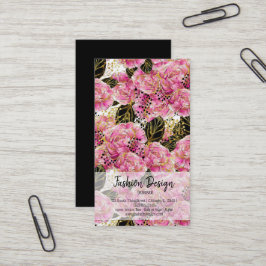 Roze goudpons visitekaartje
