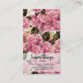 Roze goudpons visitekaartje