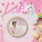 Roze goudprinses Baby shower Papieren Borden Papieren Bordje (Feest)