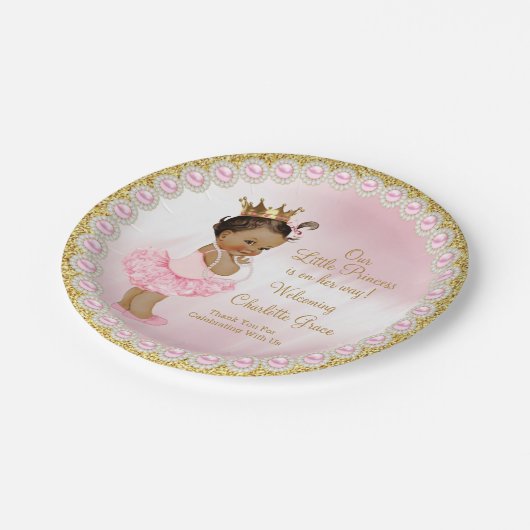 Roze goudprinses Baby shower Papieren Borden Papieren Bordje