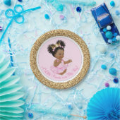 Roze goudprinses Baby shower Papieren Borden Papieren Bordje (Feest)