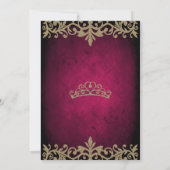 -roze goudprinses Tiara Quinceañera Kaart (Achterkant)