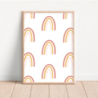 Roze/goudregenbogen koken het Poster van het kalfs