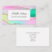 Roze goudregenbooggewas visitekaartje (Voorkant / Achterkant)