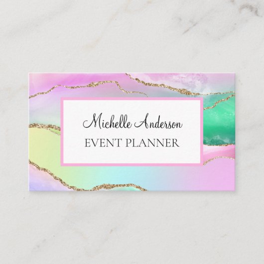 Roze goudregenbooggewas visitekaartje (Voorkant)