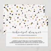 Roze & goudrepetitie Inwendige uitnodiging (Voorkant / Achterkant)