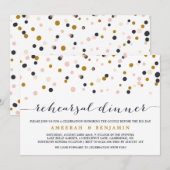 Roze & goudrepetitie Inwendige uitnodiging (Voorkant / Achterkant)