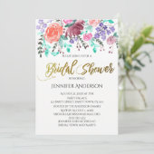 Roze goudRoos Floral Leaf Vrijgezellenfeest Kaart (Staand voorkant)