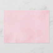 Roze goudRozen Pompoenen Baby shower Dappere Raffl Informatiekaartje (Achterkant)