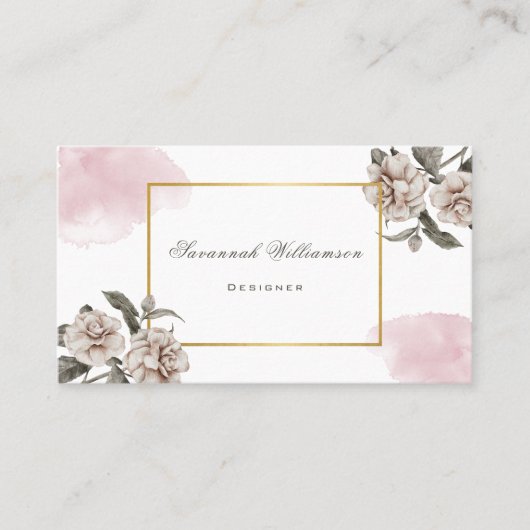 roze goudRozen Visitekaartje (Voorkant)