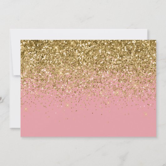 roze goudschrift modern elegant afstuderen kaart (Achterkant)