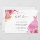 Roze goudsparkle Vrijgezellenfeest Kaart (Voorkant)