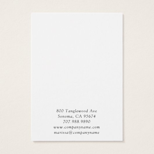 Roze goudstaafje voor het winnen van wilde bloem B Visitekaartje (Achterkant)