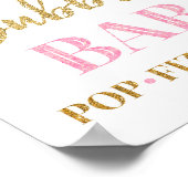 Roze goudstak voor Confetti Poster (Hoek)