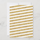 roze goudstaven tu baby shower - uitnodiging (Achterkant)