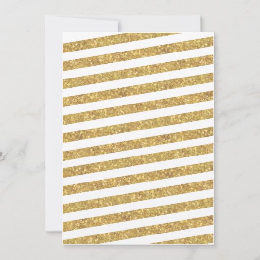 roze goudstaven tu baby shower - uitnodiging (Achterkant)