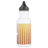 Roze & goudstrip Water Flacon met naam Waterfles (Rechts)