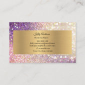 Roze goudtexturen marmer visitekaartje (Achterkant)
