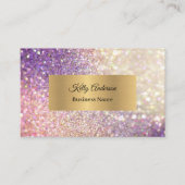 Roze goudtexturen marmer visitekaartje (Voorkant)